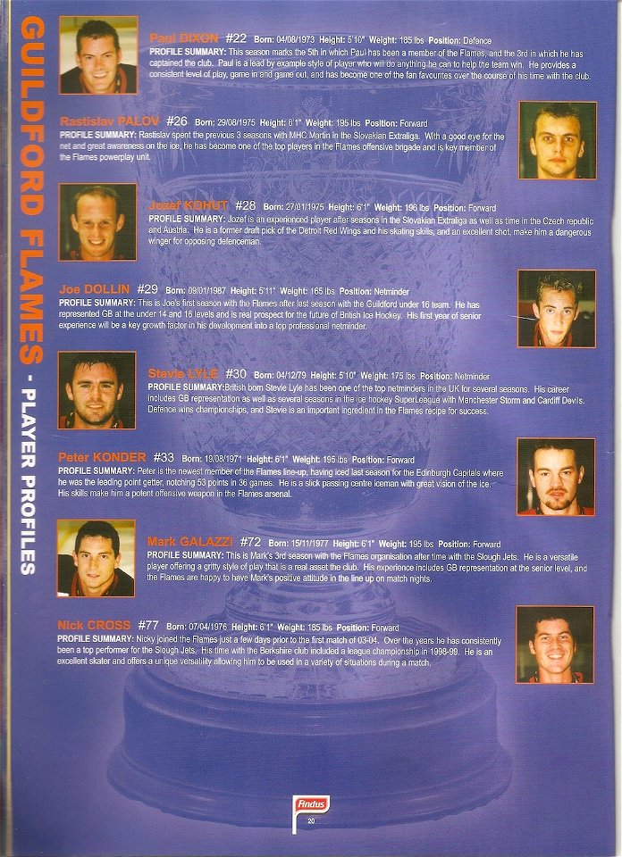 2003 Findus Cup Final Programme photo