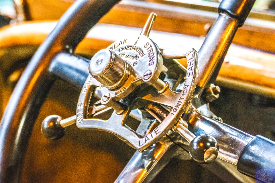 Classic car controls.