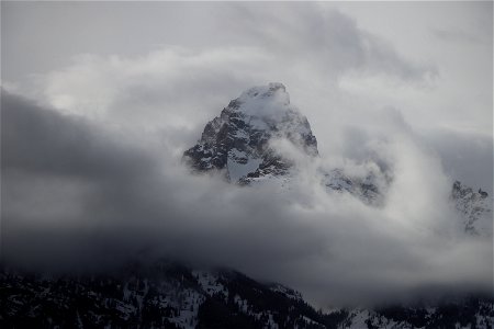 Cloudy Grand Teton
