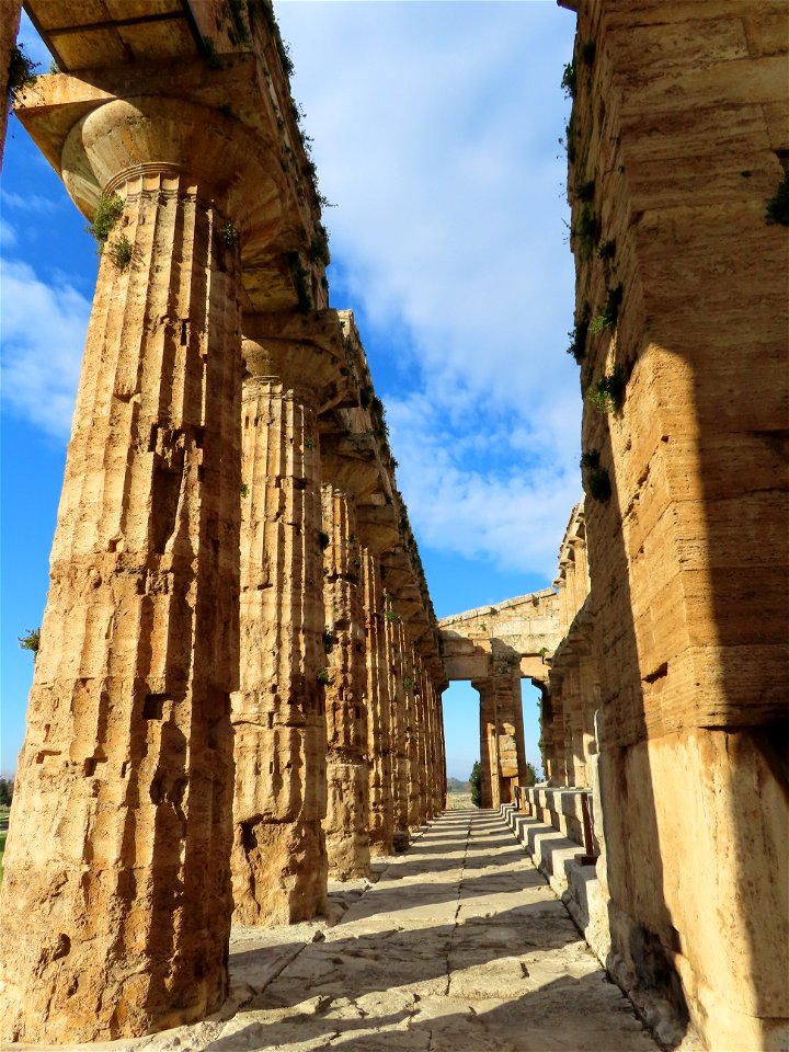Side Aisle Temple of Neptune Paestum Itlay