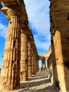 Side Aisle Temple of Neptune Paestum Itlay