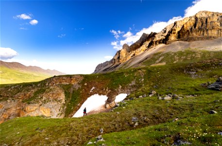 Hiking above the Atigun River photo