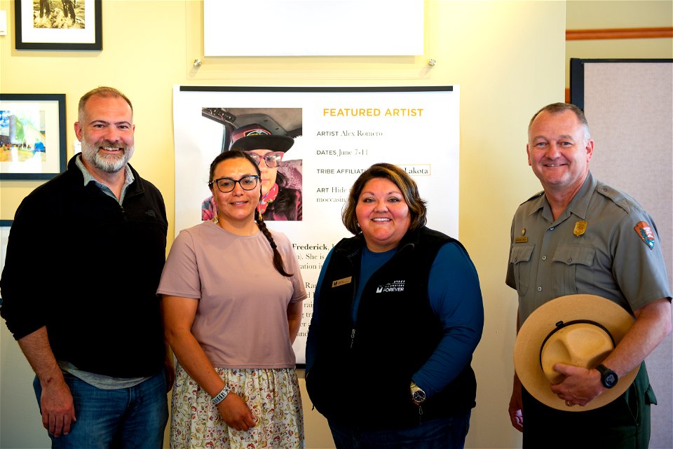 Alex Romero - Oglala Sioux: with DOI deputy Secretary Tommy Beaudreau, Alyssa McGeeley, Yellowstone Superintendent Cam Sholly