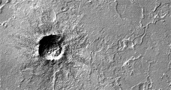 A Rayed Crater in Elysium Planitia