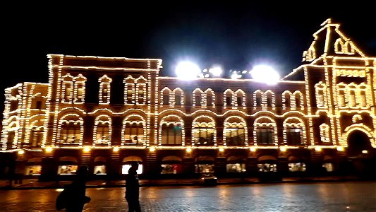 Video experience of Red Square at night!
