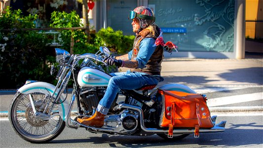 Harley Davidson rider - Austria photo