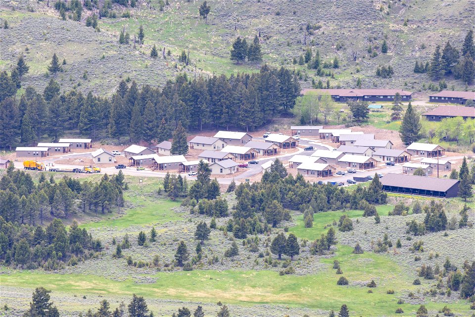 View of YACC Camp employee housing area from Mt Everts