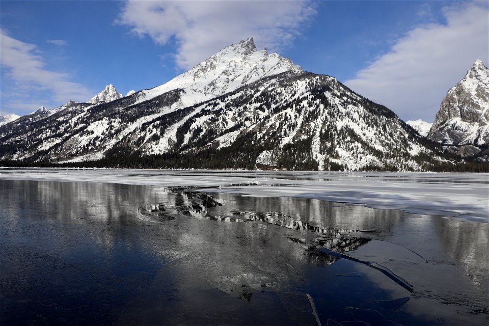 Jenny Lake Spring Thaw Teewinot Mountain