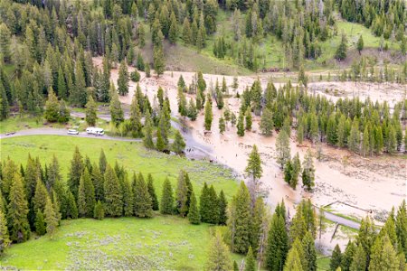 Yellowstone flood event 2022: Pebble Creek Campground (2)
