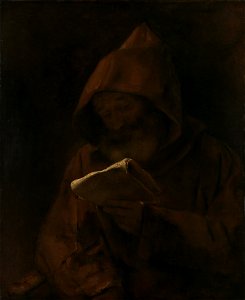 Rembrandt Harmensz. van Rijn (1606−1669): Monk Reading / Lukeva munkki / Läsande munk photo
