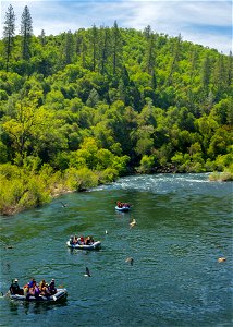 Rafters on South Fork American River photo