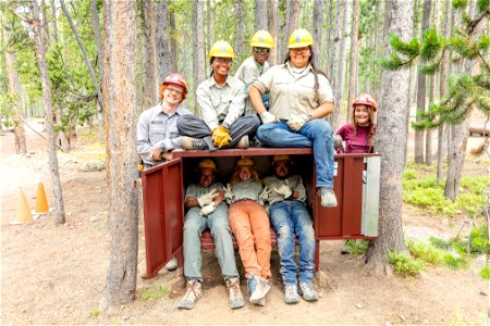 YCC Alpha Crew 2021 Canyon Campground bear box installation: finished product photo