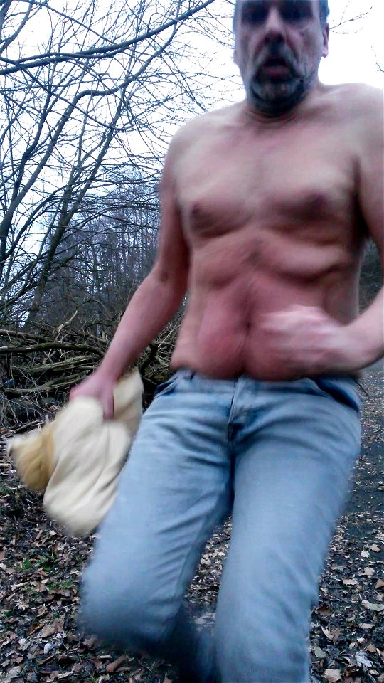 topless hiking photo