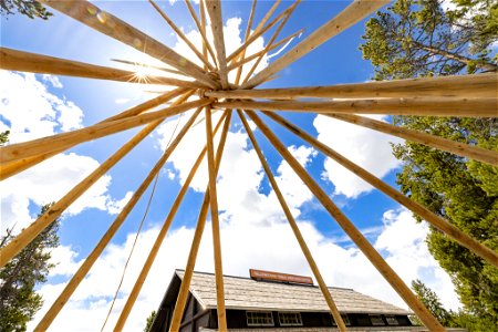 Yellowstone Tribal Heritage Center opening day 2023:before the canvas is placed on