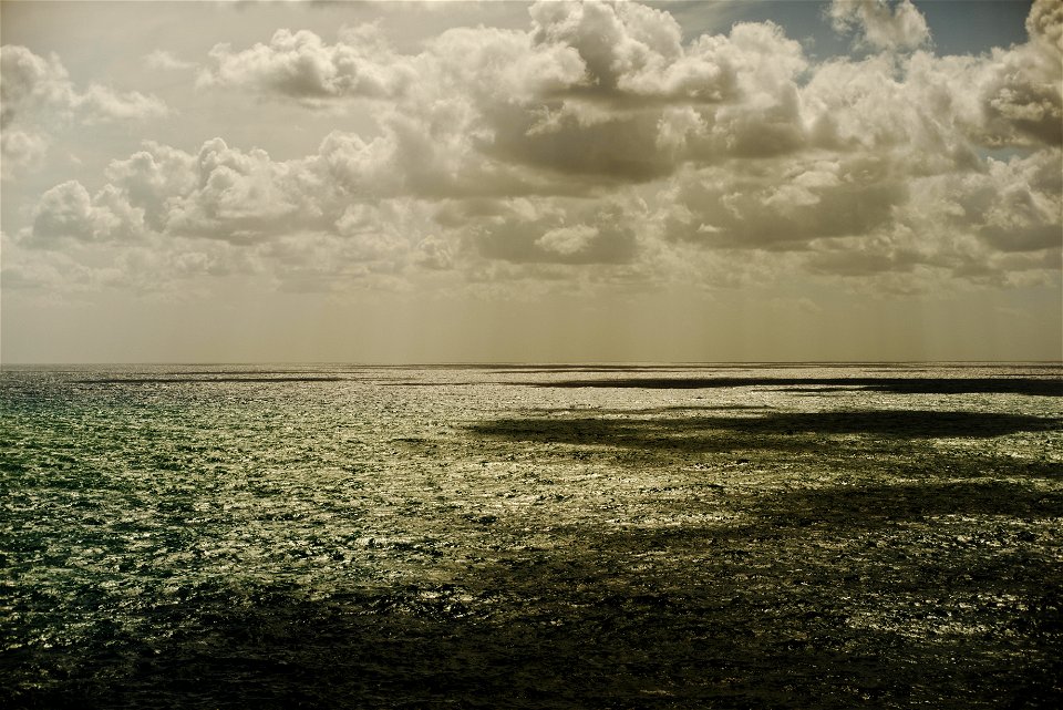 Seascape, cloudy.