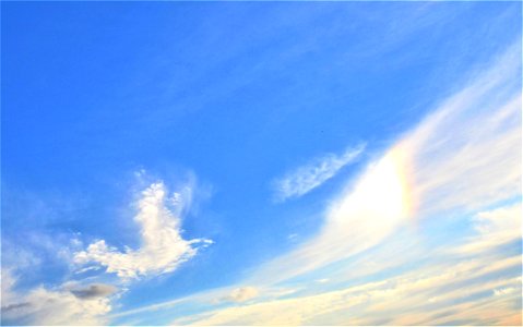 bird-cloud meets sun-dog photo