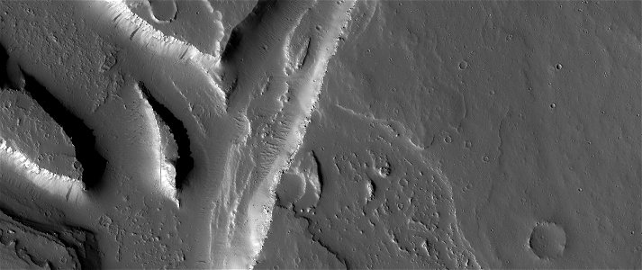 Channels and Lava Flows on the Tharsis Plateau photo
