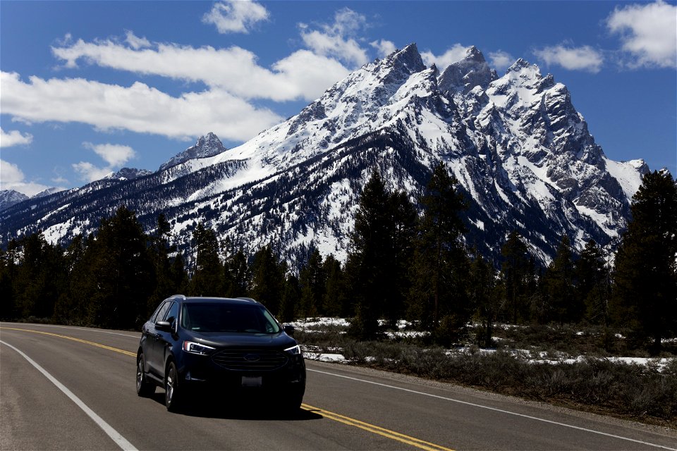 Views Along the Teton Park Road in Spring
