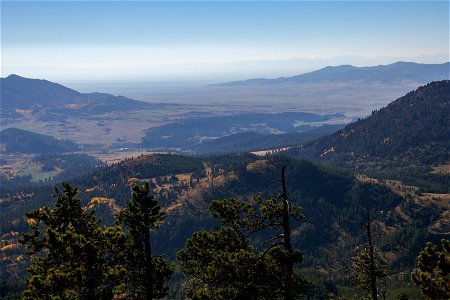 Mountains and trees from Judith Peak photo