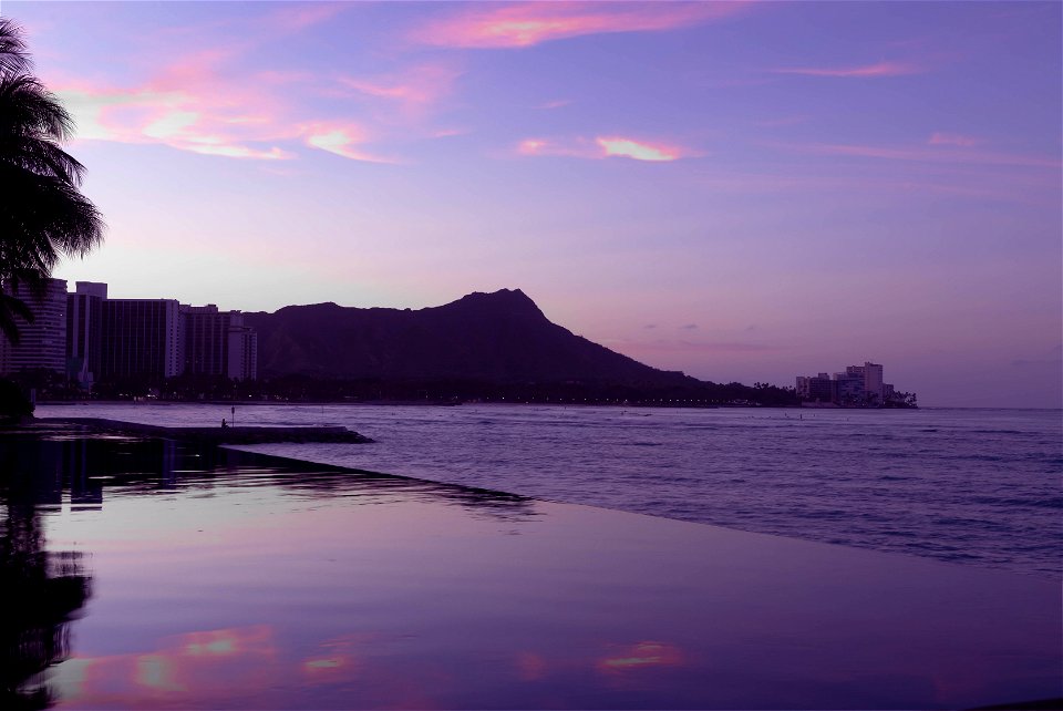 Sunrise over Diamond Head Crater, Hawaii