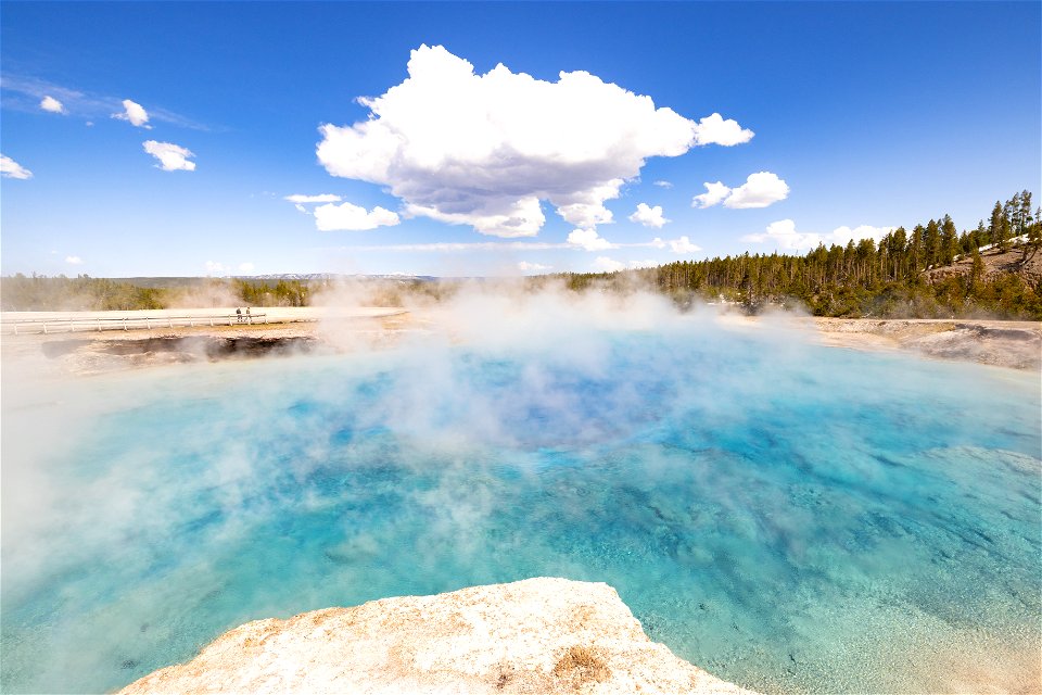 Excelsior Geyser Crater on a spring afternoon