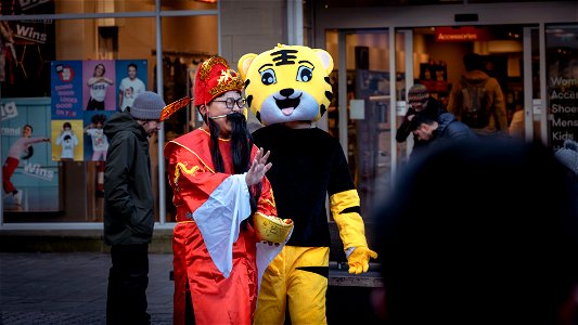 Grandfather & Tiger - Chinese New Year photo