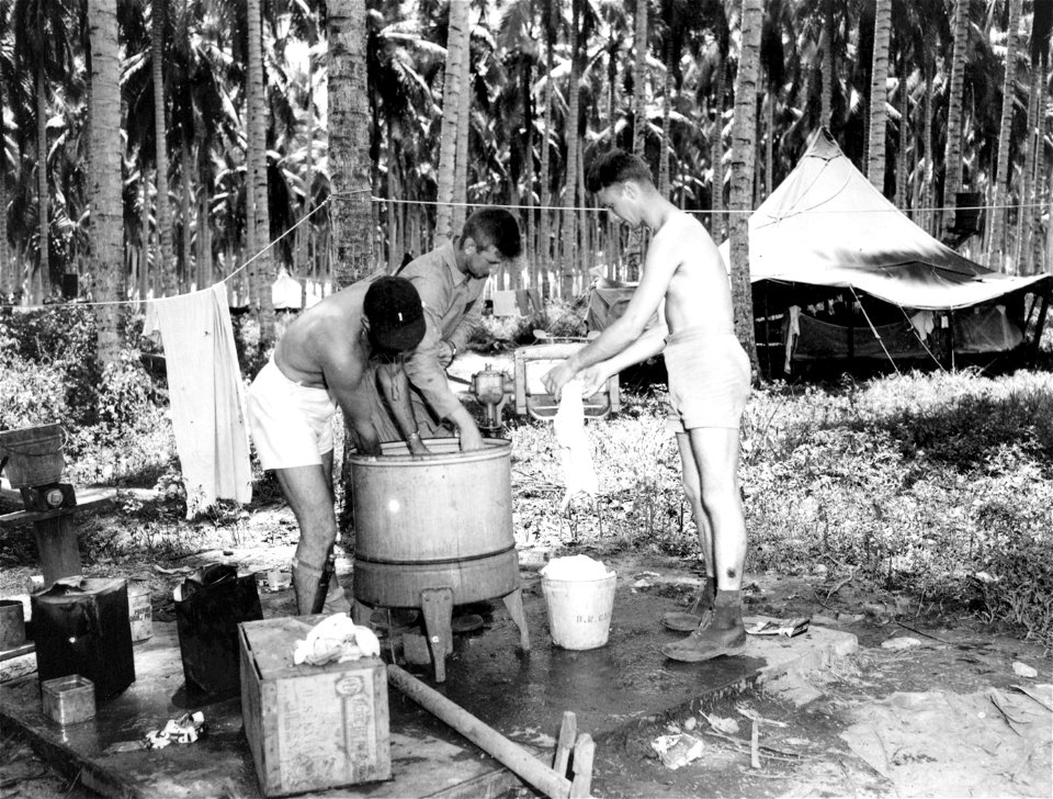 It's not all flying on Guadalcanal for the Marine pilots.