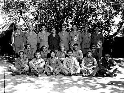 SC 334888 - Members of the 140th F.A. Bn., 37th Div. on Bougainville, from Cleveland, Ohio. photo