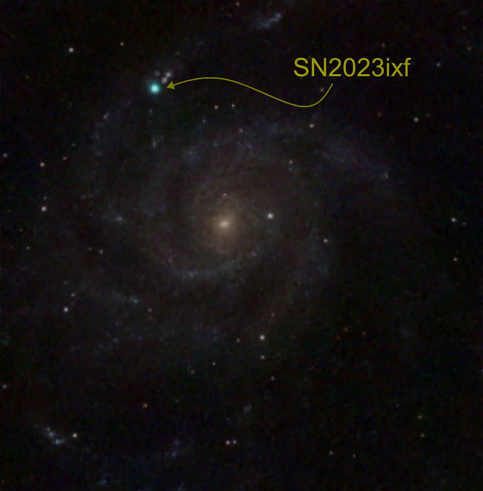 SN2023ixf, the bright supernova that exploded in an arm of M101 photo