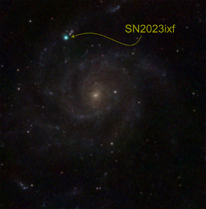 SN2023ixf, the bright supernova that exploded in an arm of M101