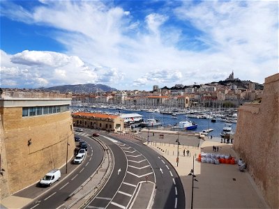 Le Vieux Port de la passerelle du Fort Saint-Nicolas du MUCEM