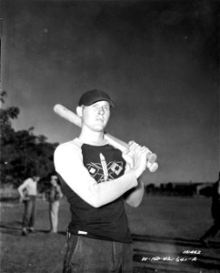 SC 151462 - Here is “Lefty” Wood, ball player of the South Sector All Stars in Hawaii. photo