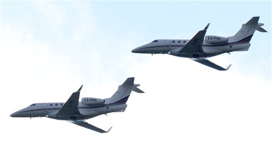 Early evening descent to Oberpfaffenhofen: Embraer 505 Phenom 300  CS-PHS Netjets Europe from Turin (3400 ft.)
