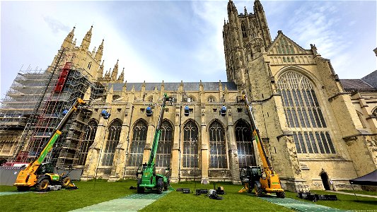Filming at Canterbury Cathedral. ARRIMAX 18/12 Lights.