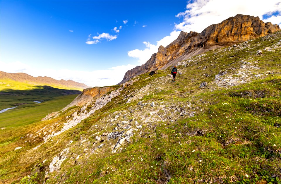 Hiking above the Atigun River