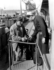 SC 364334 - All ships in the newly-opened port of Ghent, Belgium, have security guards.