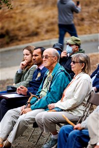 Crowd reacts to opening ceremony speeches photo