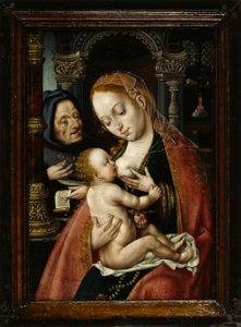 Joos van Cleve, studio / ateljee / ateljé (c. / n. /ca. 1485?−1540/41?): The Holy Family / Pyhä perhe / Den heliga familjen photo