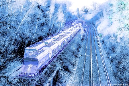 Lighting the picture. A group of railway trucks. Medway Valley Line. Trying to capture the different shades of light on a winters day.
