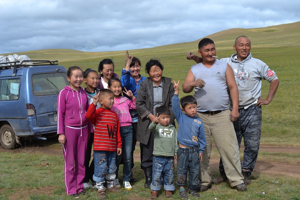 Mongolia steppe children