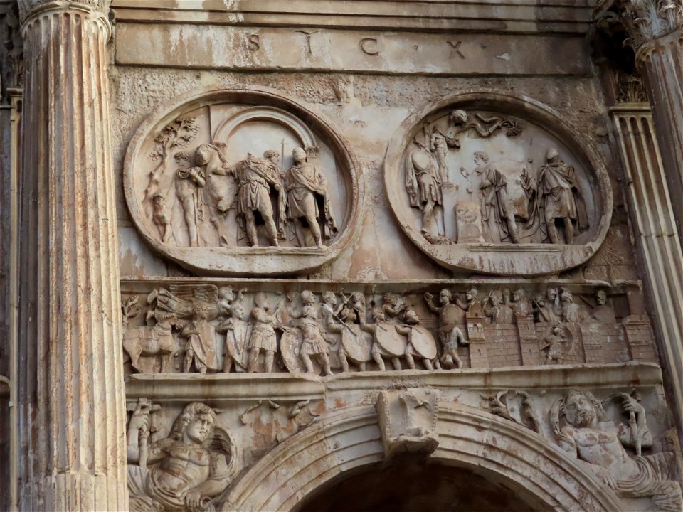 Arch Detail Arch of Constatine Colosseum Rome Italy