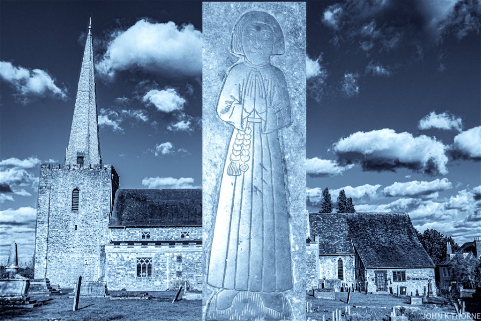 1497 brass to William Millys, from West Malling Church in Kent, England.