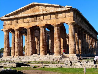 Front of Temple of Neptune Paestum Itlay