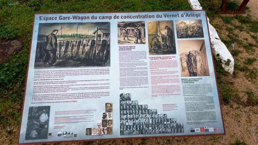 Gare du Vernet-d'Ariège : Notice d'information sur le camp du Vernet