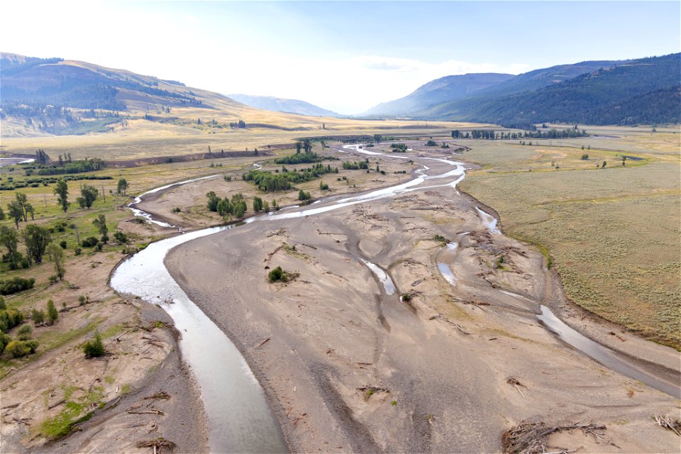 Yellowstone flood event 2022: Lamar River and Lamar Valley (September 1)