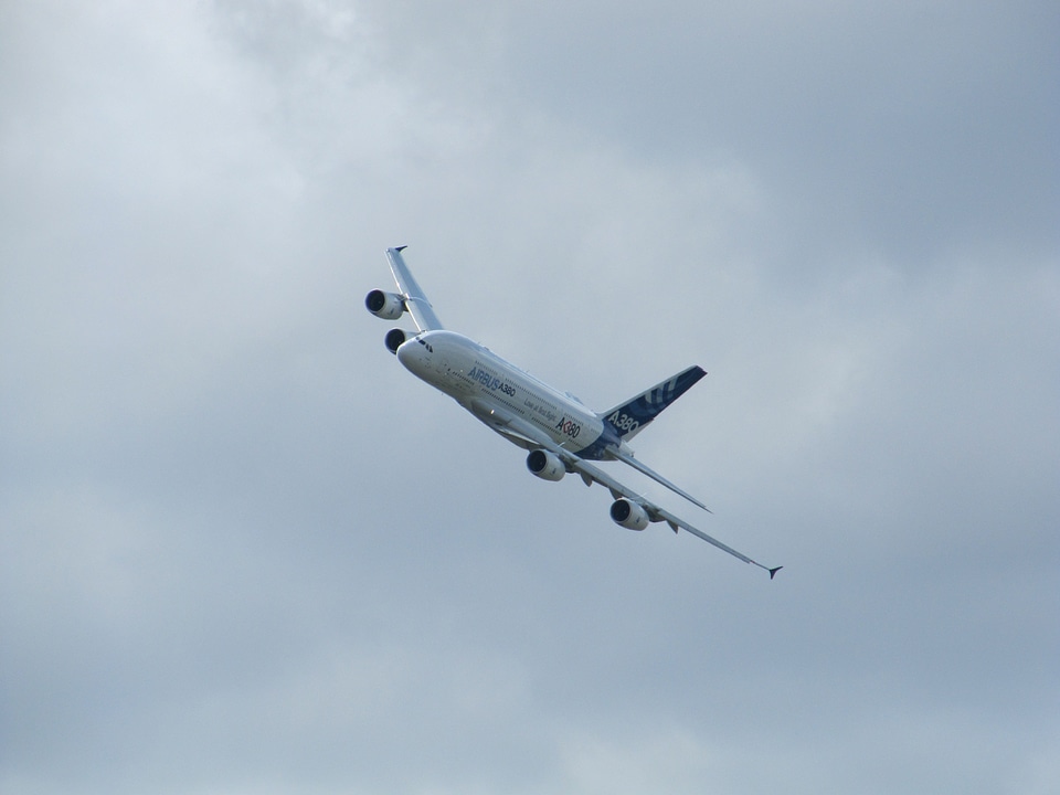 Flight flying passenger aircraft