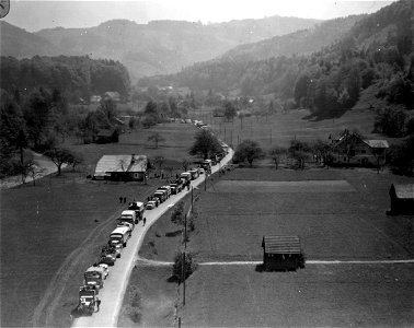 SC 337123 - After the signing of unconditional surrender, the 80th Infantry Division, 3rd U.S. Army, captured between 400,000 and 500,000 Germans who had retreated into the Alps in Austria.