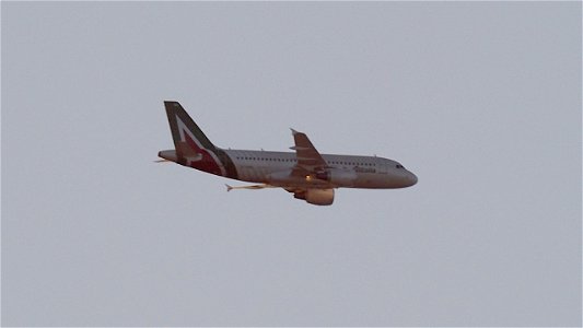 Nostalgia in the Evening Back Light: Airbus A319-112 EI-IMD ITA Airways (former Alitalia) from Rome (6600  ft.)