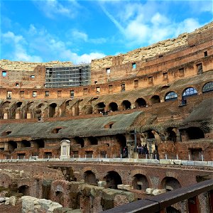 Side View from Arena Colosseum Rome Italy