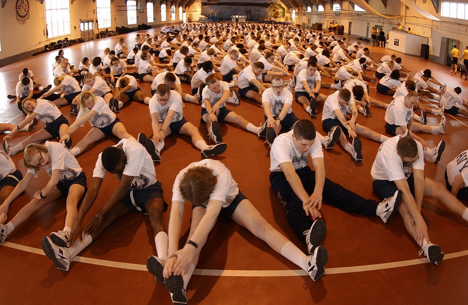 Women stretching exercise